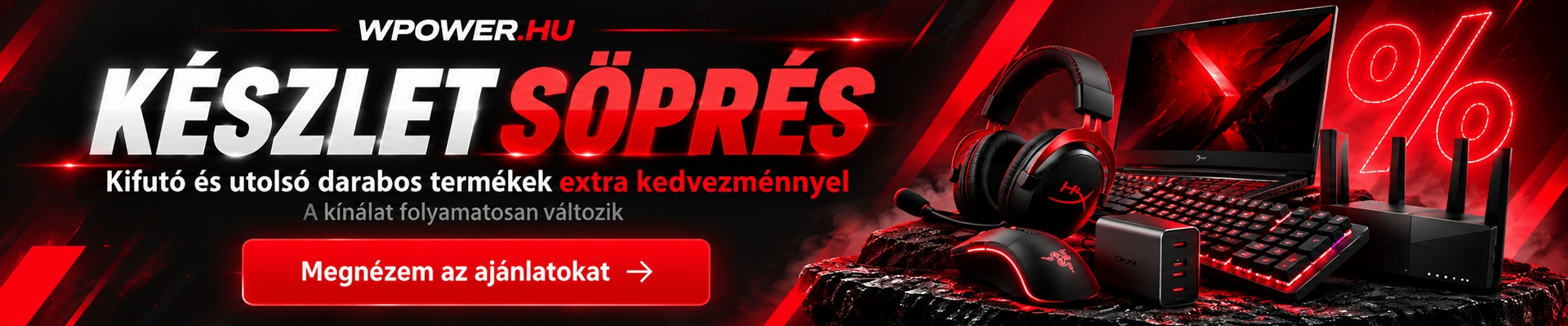 WPOWER Készletsöprés – kifutó és utolsó darabos ajánlatok