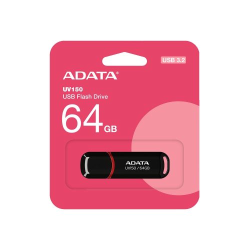 ADATA UV150 64GB USB3.2 pendrive, fekete