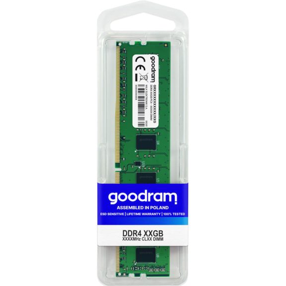 GOODRAM DDR4-3200 asztali memória, 16GB, CL22, zöld - GR3200D464L22/16G