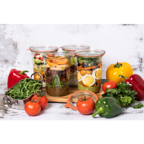 Rex prémium befőttes üveg 850 ml, légmentesen zárható, 6 darabos készlet