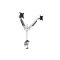 Multibrackets M VESA Gas Lift Arm Dual monitortartó kar, 2x15-32", monitoronként 2-10kg, fehér