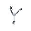 Multibrackets M VESA Gas Lift Arm Dual Silver asztali monitortartó kar, 2x15-32", monitoronként max. 10 kg, ezüst