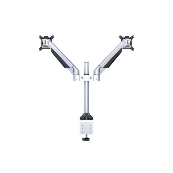 Multibrackets M VESA Gas Lift Arm Dual Silver asztali monitortartó kar, 2x15-32", monitoronként max. 10 kg, ezüst