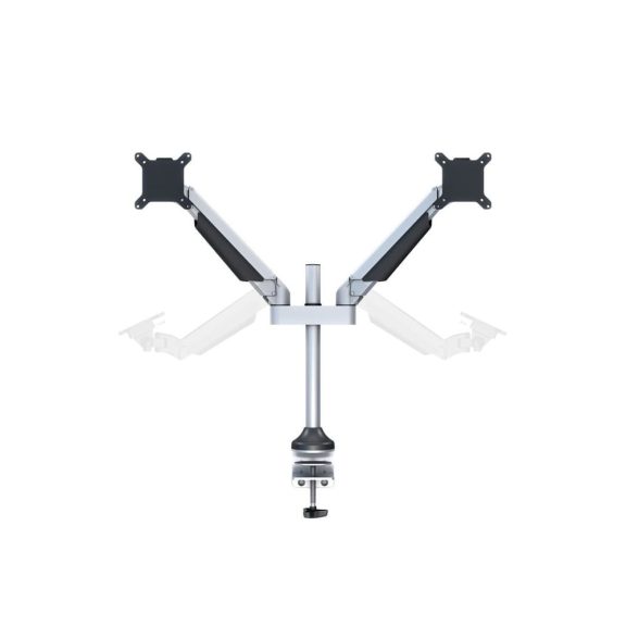 Multibrackets M VESA Gas Lift Arm Dual Silver asztali monitortartó kar, 2x15-32", monitoronként max. 10 kg, ezüst