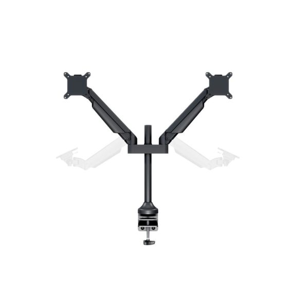 Multibrackets M VESA Gas Lift Arm Dual Black asztali monitortartó kar, 2x15-32", monitoronként max. 10 kg, fekete
