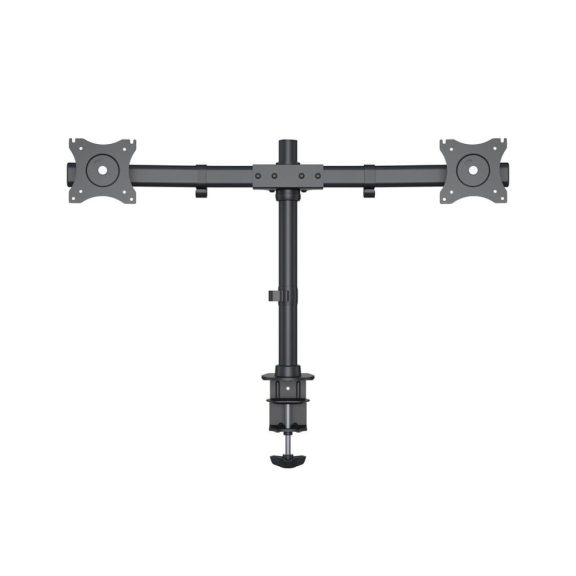Multibrackets M Desktopmount Basic Dual asztali monitortartó állvány, 2x15-27", monitoronként max. 8 kg, fekete