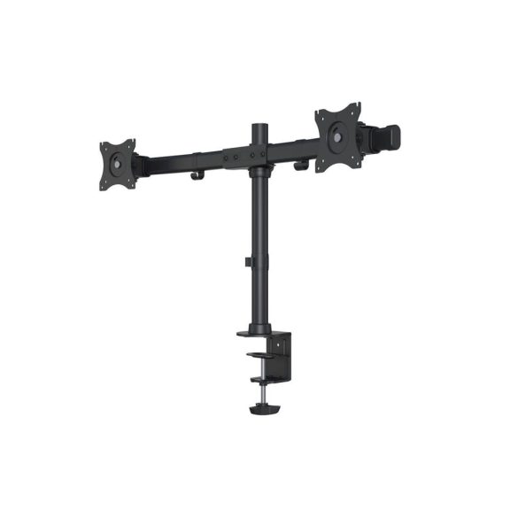 Multibrackets M Desktopmount Basic Dual asztali monitortartó állvány, 2x15-27", monitoronként max. 8 kg, fekete