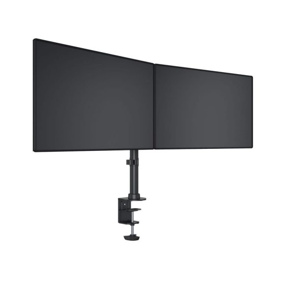 Multibrackets M Desktopmount Basic Dual asztali monitortartó állvány, 2x15-27", monitoronként max. 8 kg, fekete