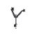 MULTIBRACKETS 2 karos asztali konzol, M VESA Gas Lift Arm Dual Black HD (15-32", max.VESA: 100x100 mm, 21 kg)