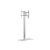 MULTIBRACKETS Padlóállvány, M Display Stand 180 Single Silver w. Floorbase (24-65", max.VESA: 700x400 mm, 50 kg)