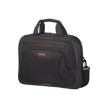   American Tourister AT Work laptop táska, 15.6" laptop rekesz, praktikus kialakítás, fekete-narancs - 88532-1070