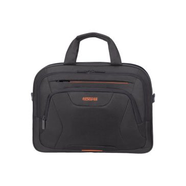   American Tourister AT Work laptop táska, 15.6" laptop rekesz, praktikus kialakítás, fekete-narancs - 88532-1070