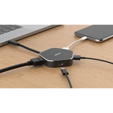   D-Link DUB-M420 4 az 1-ben USB-C hub, 2x USB 3.0, HDMI 4K 30 Hz, USB-C PD 60 W