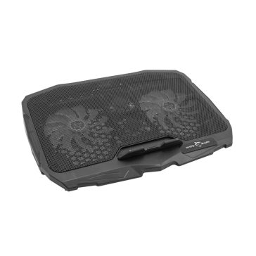   White Shark ICE WARRIOR notebook hűtőpad, 2 ventilátoros, USB hub, fekete