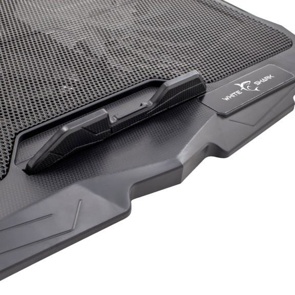 White Shark ICE WARRIOR notebook hűtőpad, 2 ventilátoros, USB hub, fekete
