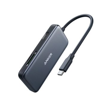   Anker PowerExpand 5-in-1 USB-C Media Hub, 5 Gbps, 4K@30 Hz - A8334