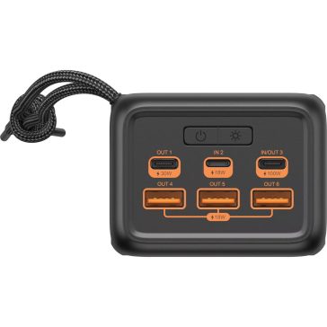   Sandberg Powerbank USB-C PD power bank, 130W, 50000mAh, 2x USB-C, 3x USB-A, digitális kijelző, fekete - 420-75