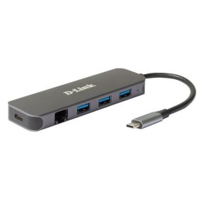 D-LINK USB-C HUB 3xUSB + 1xUSB-C +1xLAN, DUB-2334