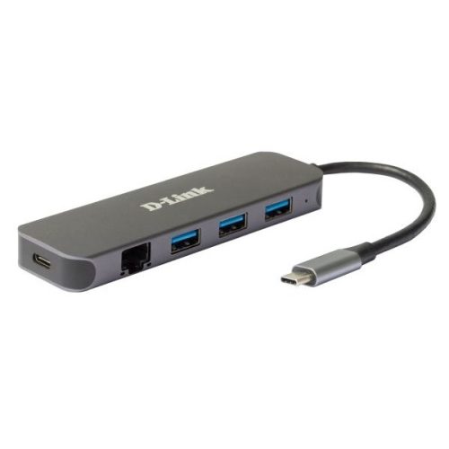D-LINK USB-C HUB 3xUSB + 1xUSB-C +1xLAN, DUB-2334