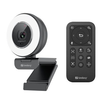   Sandberg Streamer USB Webcam Pro Elite webkamera, 2K felbontás, autofókusz, fekete