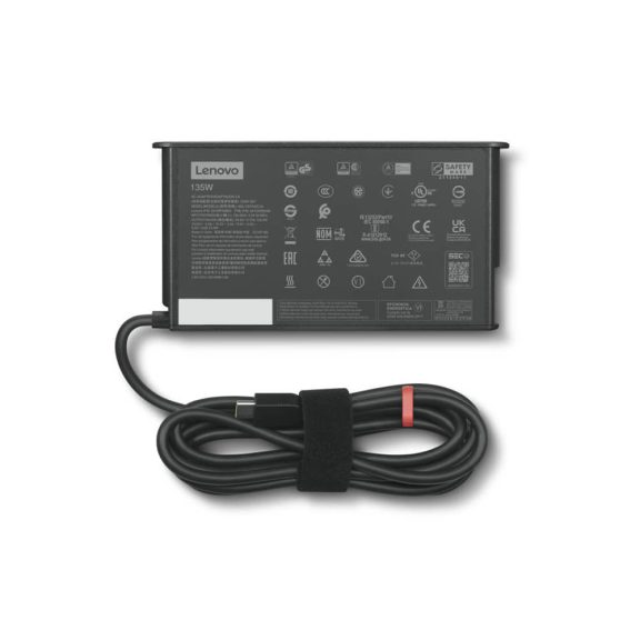 Lenovo ThinkPad 135W USB-C laptop töltő, PD 3.0, eredeti, dobozos, tápkábellel, fekete - 4X21H27804