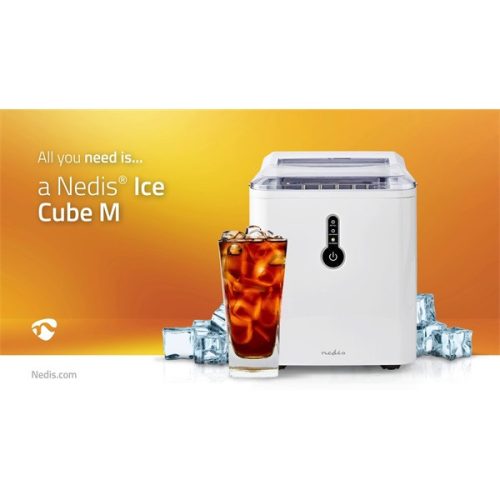 Nedis KAIC100FWT jégkockakészítő 1,5 L, maximum 12 kg kapacitás, 8 perc alatt kész a jégkocka