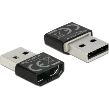   Delock HDMI-A anya USB-A apa adapter, MHL kompatibilis, fekete - 65680