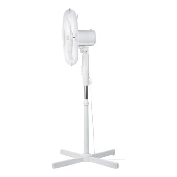   NORDIC HOME FT-530 álló ventilátor, 410 mm, 3 fokozat, oszcilláló, billenthető, fehér