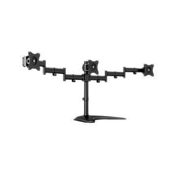   Multibrackets M Deskstand Basic Triple asztali monitortartó állvány, 3x15-27", monitoronként max. 8kg, fekete