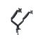 Multibrackets M Deskmount Gas Spring Dual monitortartó kar, 2x15-30", monitoronként 1-9kg, fekete
