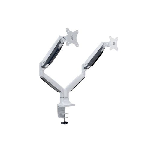 Multibrackets M Deskmount Gas Spring Dual White asztali monitortartó kar, 2x15-27", monitoronként max. 9 kg, fehér