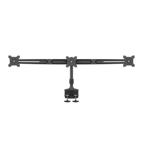 Multibrackets M VESA Desktopmount Triple Desk Clamp monitortartó állvány, 3x15-24", monitoronként max. 8kg, fekete