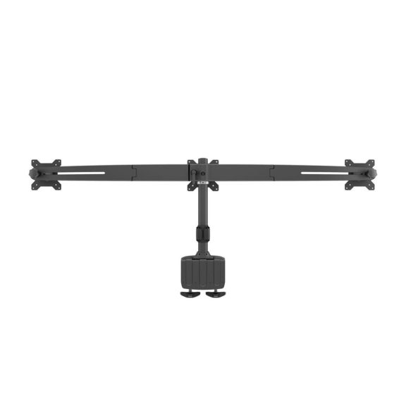 Multibrackets M VESA Desktopmount Triple Desk Clamp monitortartó állvány, 3x15-24", monitoronként max. 8kg, fekete