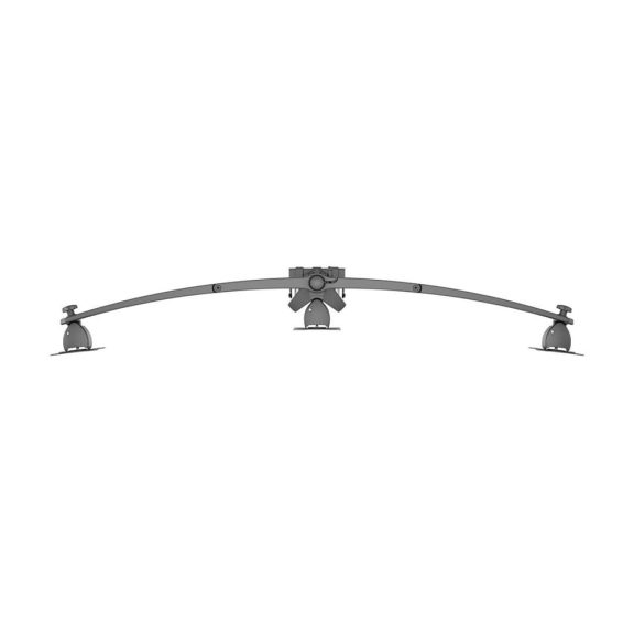 Multibrackets M VESA Desktopmount Triple Desk Clamp monitortartó állvány, 3x15-24", monitoronként max. 8kg, fekete