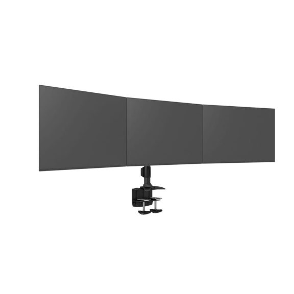 Multibrackets M VESA Desktopmount Triple Desk Clamp monitortartó állvány, 3x15-24", monitoronként max. 8kg, fekete