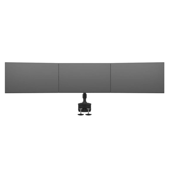 Multibrackets M VESA Desktopmount Triple Desk Clamp monitortartó állvány, 3x15-24", monitoronként max. 8kg, fekete