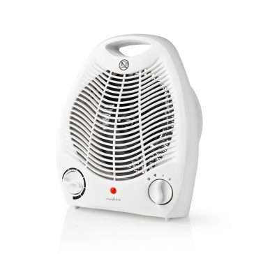 Nedis HTFA13CWT fehér ventilátoros hősugárzó 1000/2000 W teljesítménnyel.