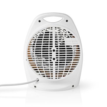 Nedis HTFA13CWT fehér ventilátoros hősugárzó 1000/2000 W teljesítménnyel.