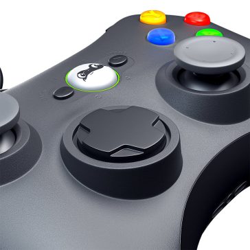   FroggieX Xbox 360 vezetékes kontroller, vibráció, USB, fekete - FX-X360-PC-B