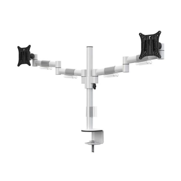 Multibrackets M VESA Deskmount Officeline Dual asztali monitortartó, 2x15-30", monitoronként max. 8kg, fehér
