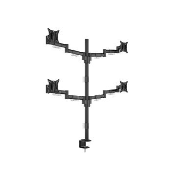   Multibrackets M VESA Deskmount Officeline Quad asztali monitortartó, 4x15-30", monitoronként max. 8kg, fekete