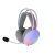 White Shark FIREFLY WHITE gamer fejhallgató fehér színben, RGB világítással és mikrofonnal.