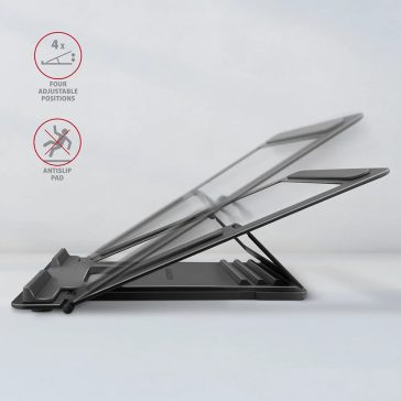   Axagon STND-L laptop állvány, állítható, 10" - 17.3", alumínium, szürke