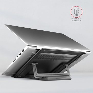   Axagon STND-L laptop állvány, állítható, 10" - 17.3", alumínium, szürke
