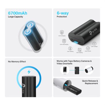   TP-LINK Akkumulátor Pack (TAPO kamerához és kaputelefonhoz), TAPO A100