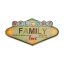 FOREVER LIGHT RETRO metál LED dekorációs lámpa WELCOME FAMILY, USB, 5V, falra akasztható