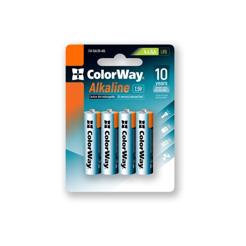 ColorWay Alkaline Power AA elem, 1.5V, alkáli, 4 db, bliszter