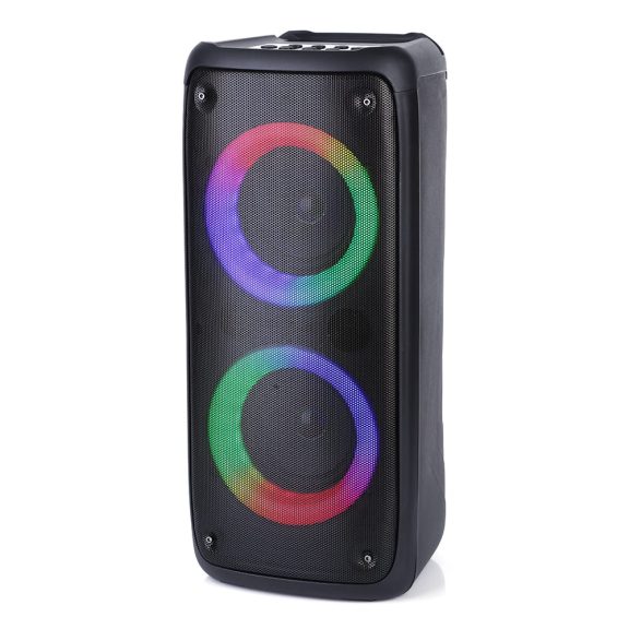 Media-Tech FUNBOX BT MT3181 Bluetooth hangszóró, 40W RMS, karaoke, mikrofonnal, RGB, fekete 