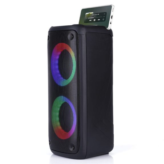 Media-Tech FUNBOX BT MT3181 Bluetooth hangszóró, 40W RMS, karaoke, mikrofonnal, RGB, fekete 