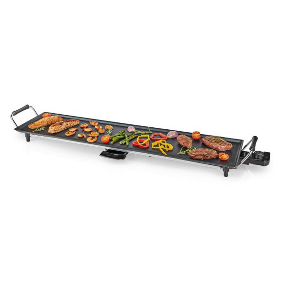 Nedis FCTE110EBK90 teppanyaki asztali grill 90x23 cm sütőfelülettel fekete színben.